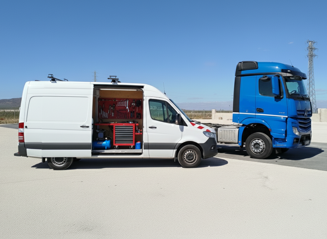 furgoneta asistencia en carretera gruas carvajal